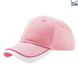 Εξάφυλλο παιδικό καπέλο με διχρωμία (Atl Kid Star) ροζ/λευκό